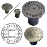 (image for) Stainless Steel 5/8" Rebar Cap - Laser Marked - 1 1/2" Top