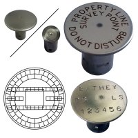 (image for) Stainless Steel 1/2" Rebar Cap - Laser Marked - 1 1/2" Top