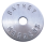 (image for) 1 1/4" Aluminum Disc - Stamped Arc Text 1/16" Thick