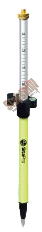 2.3' HI-VIS SitePro Aluminum Mini Prism Pole 07-4027-TMA-FY