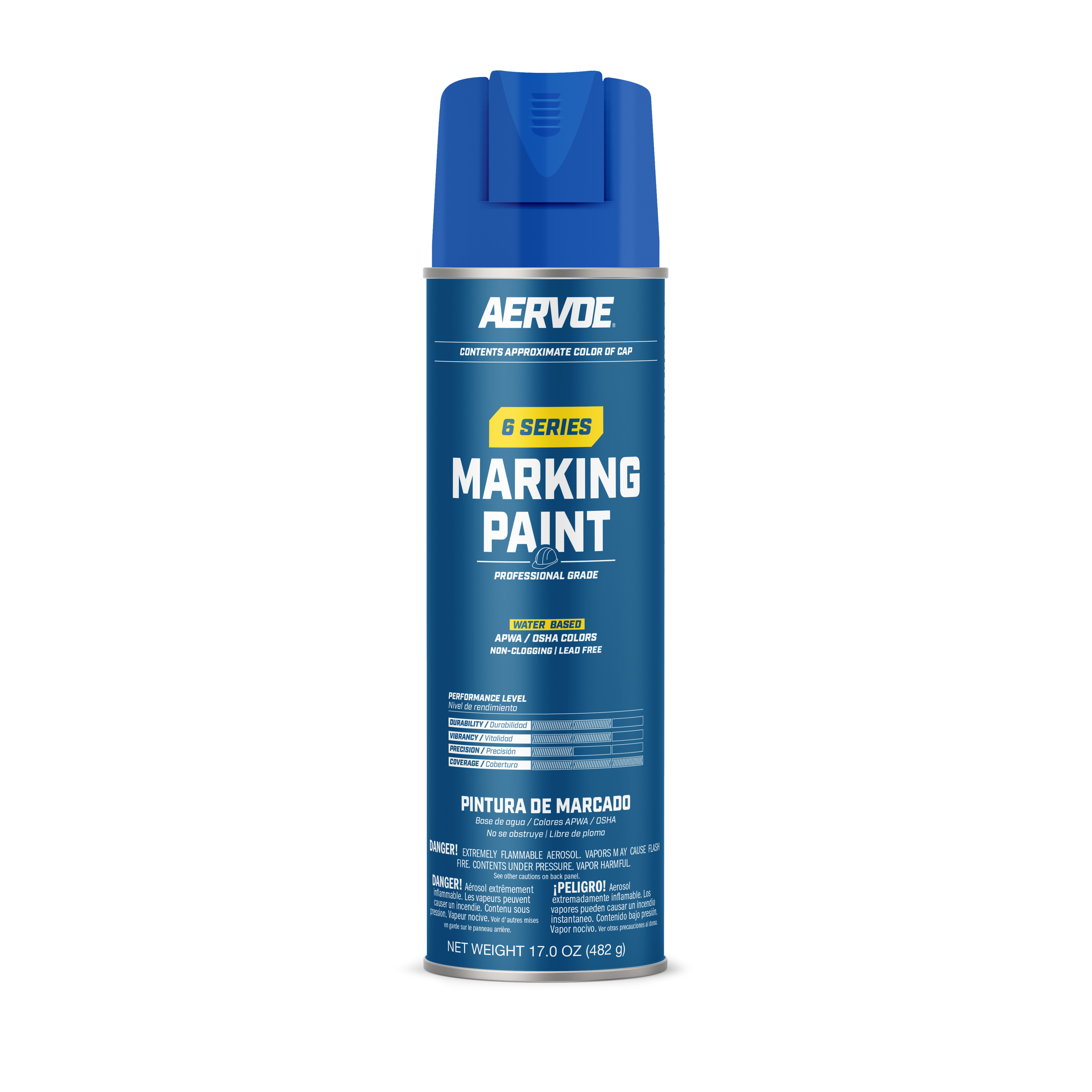 (image for) Seymour/ AERVOE 6 Series Precaution Blue Inverted Markng Paint 20oz (Case)