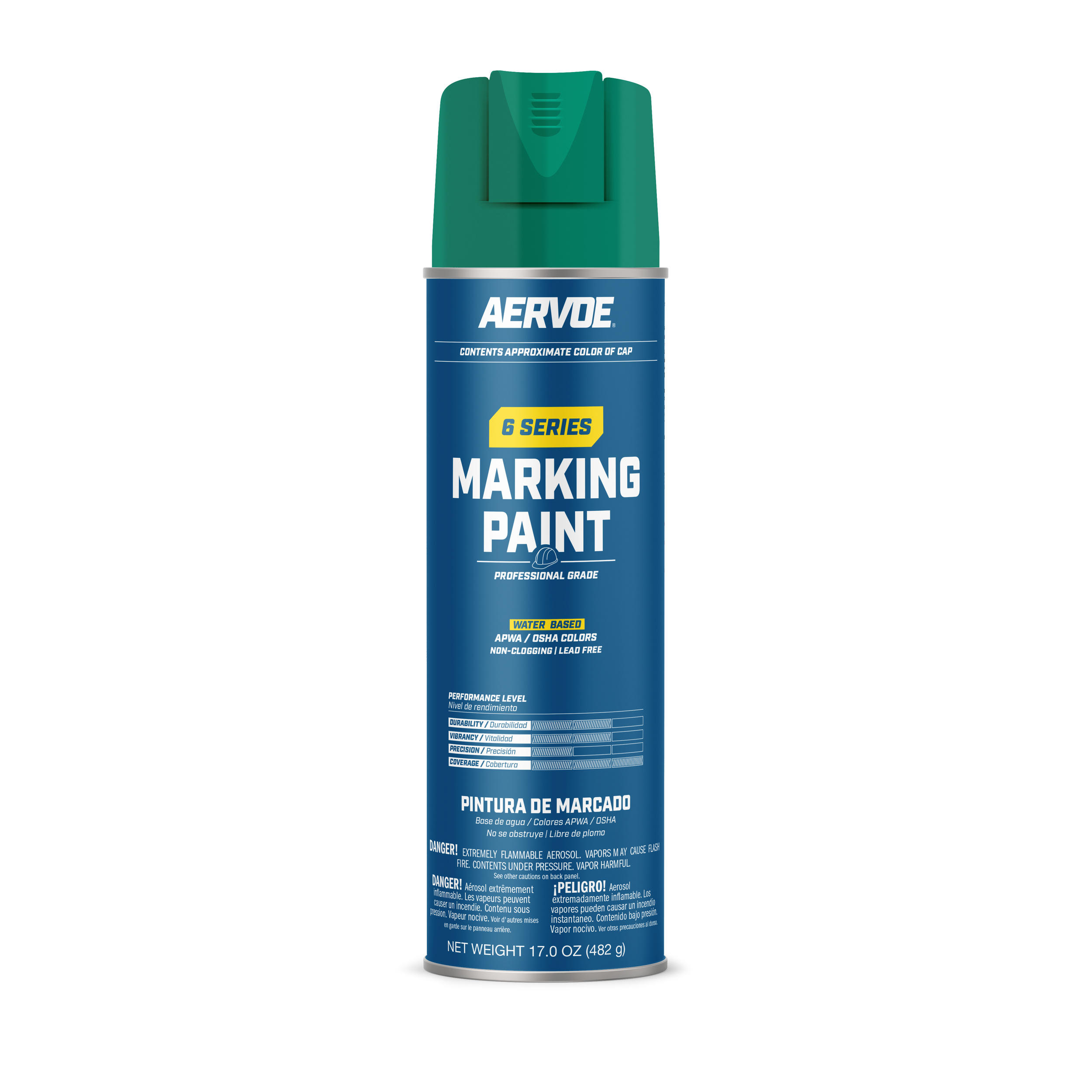 (image for) Seymour/AERVOE 6 Series Safety Green Inverted Marking Paint 20 oz (Case)