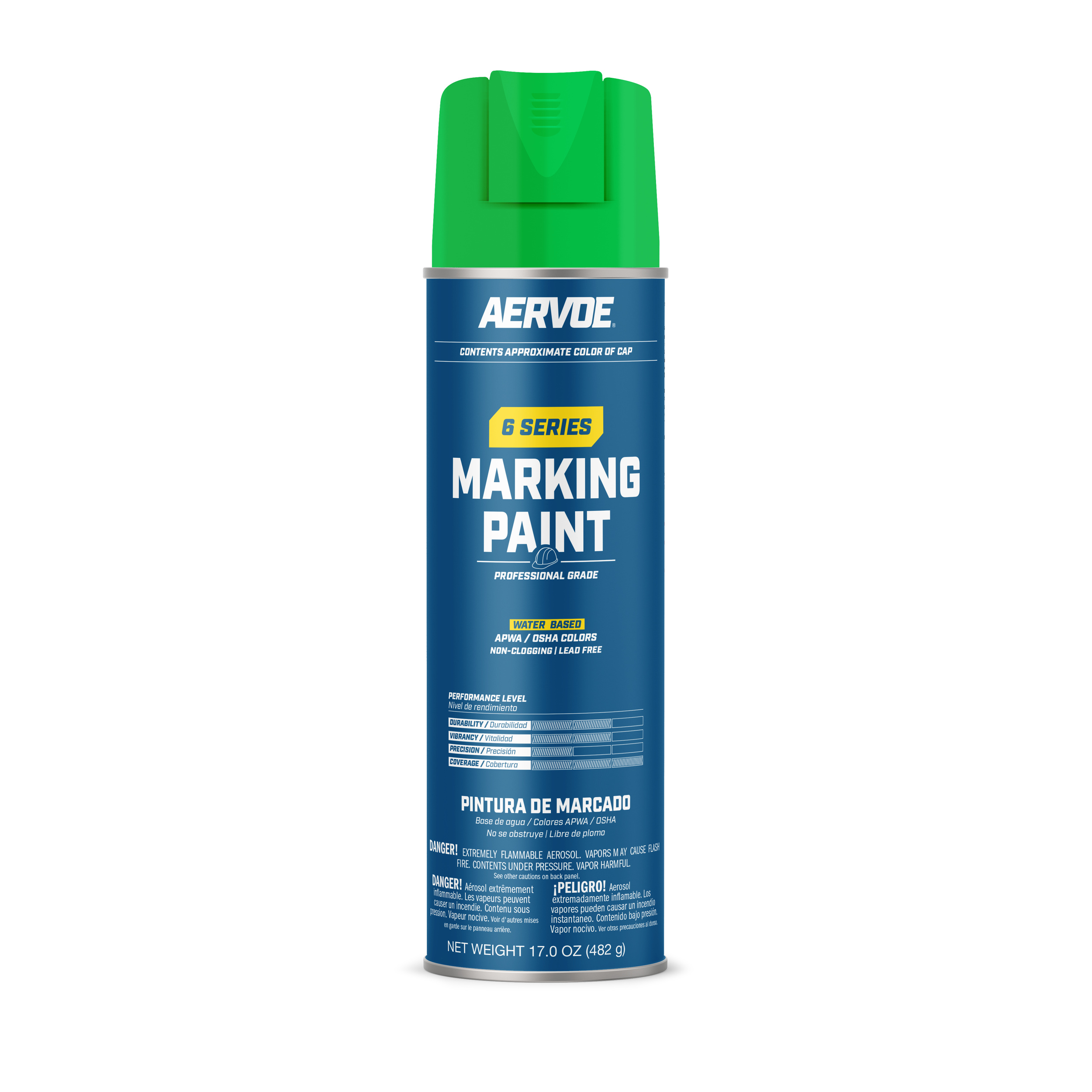 (image for) Seymour/AERVOE 6 Series Green Fluorescent Inverted Marking Paint 20oz(Case)