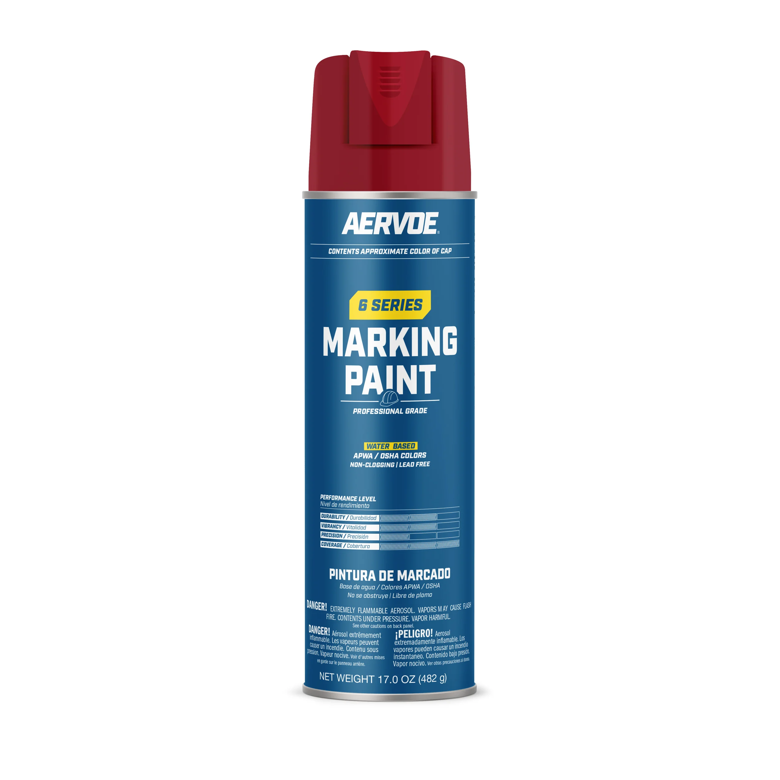 (image for) Seymour/AERVOE 6 Series Safety Red Inverted Marking Paint 20 oz (Case)