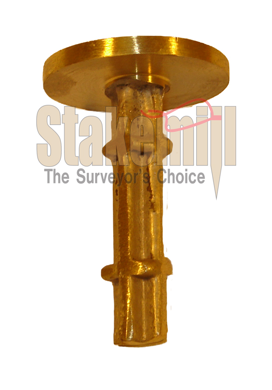 1-3/8 Inch Brass Survey Marker Flat Top 19-700