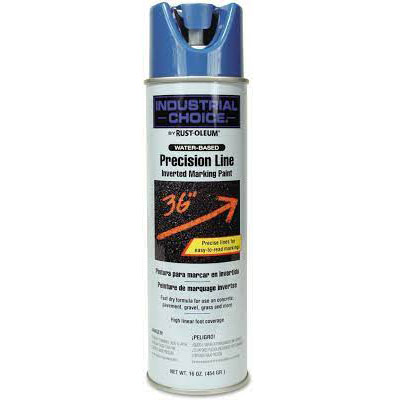 Rustoleum M1600 Precision Inverted Waterbase Paint Caution Blue - Click Image to Close