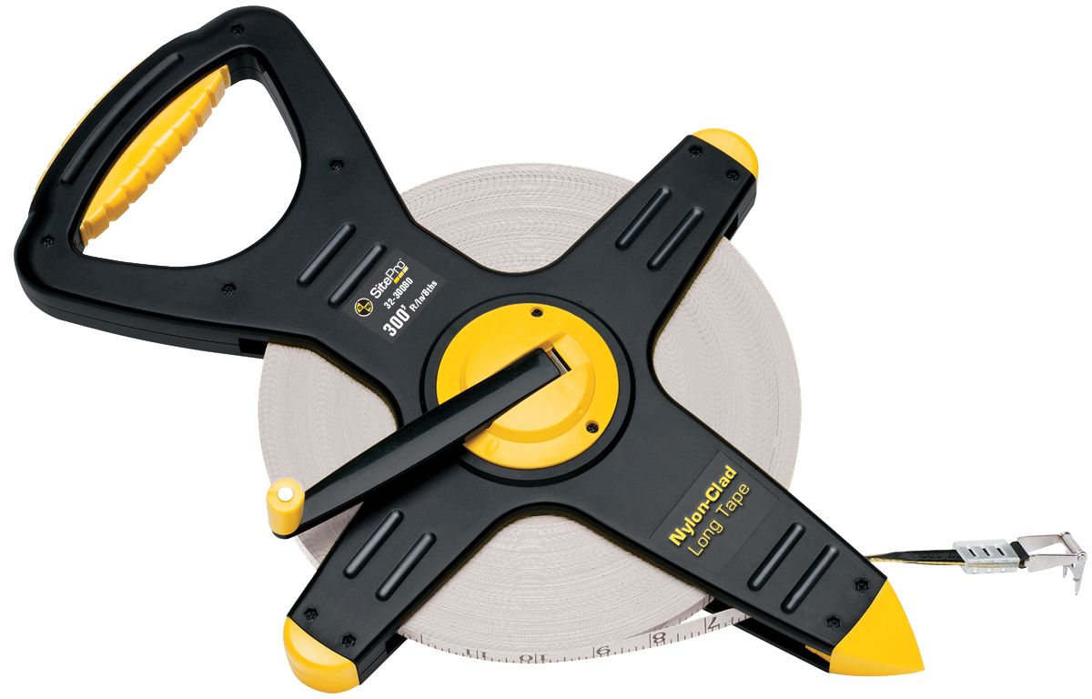 SitePro Nylon-Clad Steel Tape 300 Ft 8ths