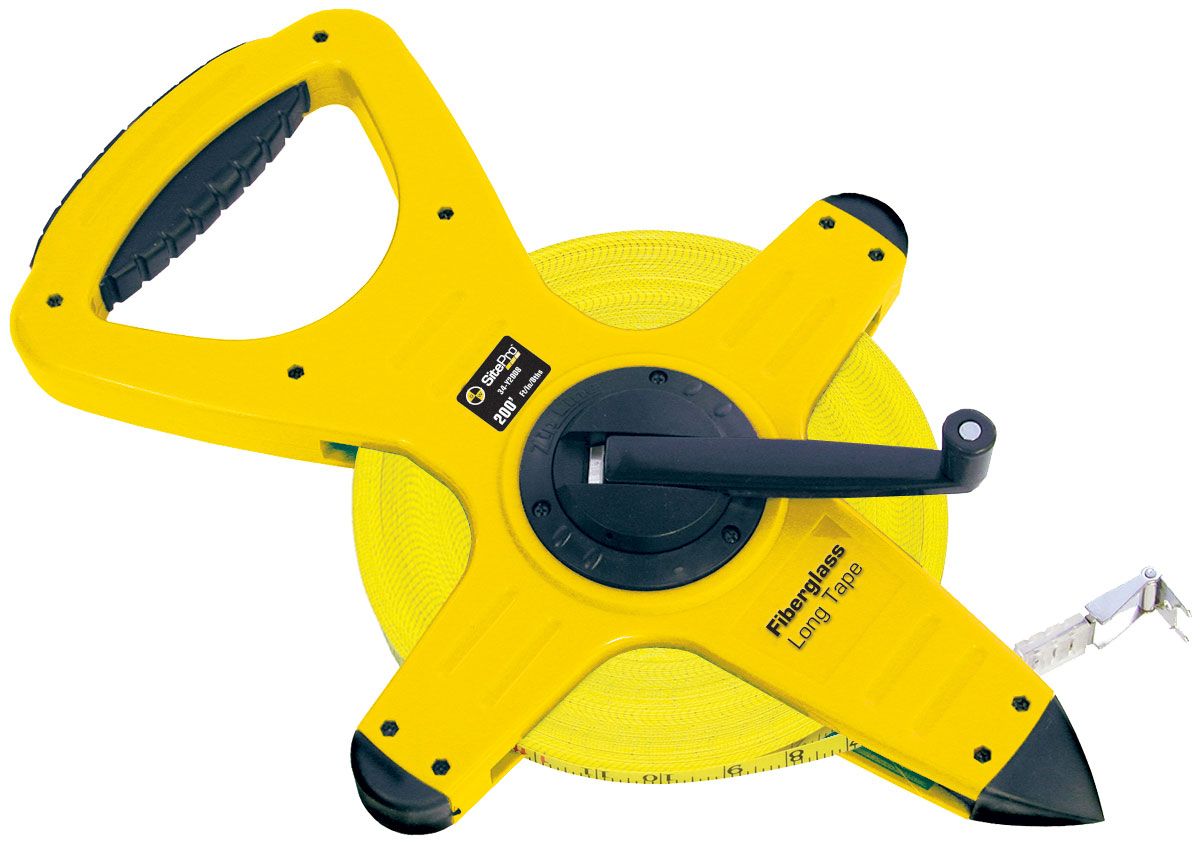 SitePro Fiberglass Measuring Tape 200 Ft 8ths