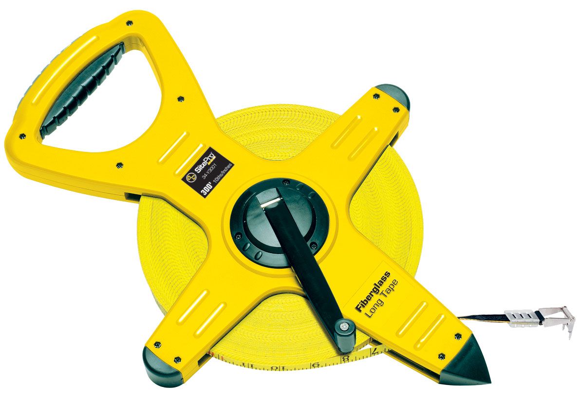 SitePro Fiberglass Measuring Tape 300 Ft 10/100ths