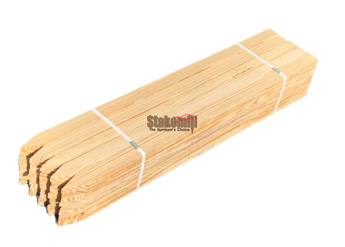 36 inch Pine Wood Survey Lath 3/8" Thick (50 pcs)