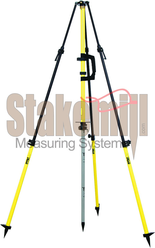 SECO Fixed-Height GPS Antenna Tripod Collapsible Center Yellow