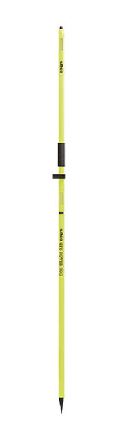 2 m GPS Rover Rod with Cable Slot - Yellow - Click Image to Close