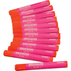 Dixon Ticonderoga Flo Pink Lumber Crayons (box 12) 52600 - Click Image to Close