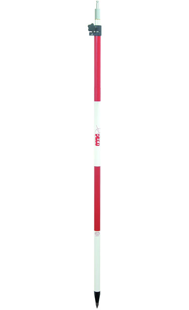 SECO 2.60 m Aluminum TLV Pole - Red and White - Click Image to Close