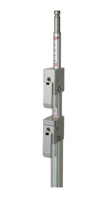 SECO Aluminum Swiss QLV 12 Ft Prism Pole 10ths Metric 5802-20 - Click Image to Close