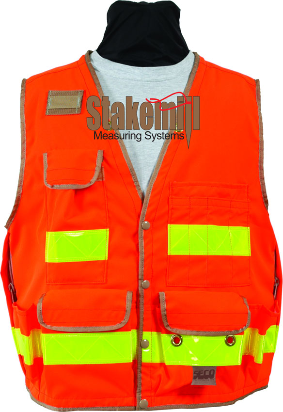 SECO 8068 Series Surveyors Vest Class 2 Fluorescent Orange