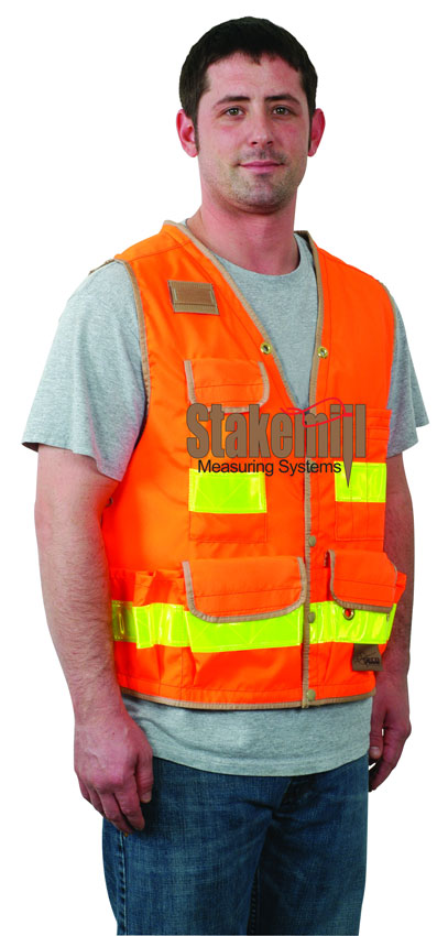 SECO 8068 Series Surveyors Vest Class 2 Fluorescent Orange - Click Image to Close