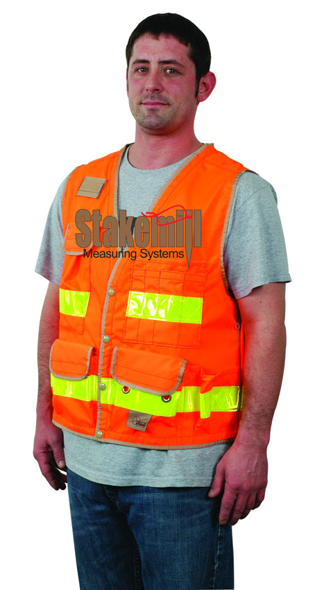 SECO 8068 Series Surveyors Vest Class 2 Fluorescent Orange - Click Image to Close