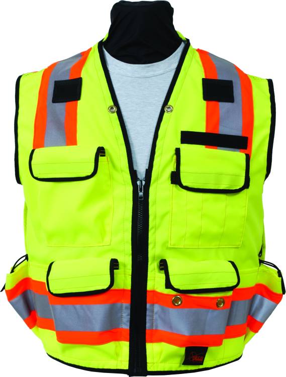 SECO 8265 ANSI/ISEA Class 2 DOT Safety Vest Fluorescent Yellow - Click Image to Close