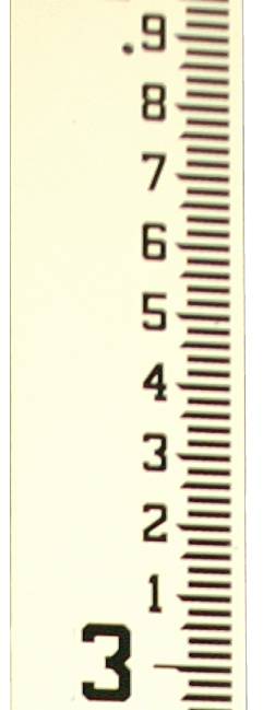 Stream Gauge 4 Inch Wide 0-4' (Feet/10ths/100ths) - Click Image to Close