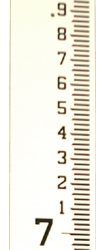 Stream Gauge 4 Inch Wide 4-8' (Feet/10ths/100ths)