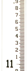 Stream Gauge 4 Inch Wide 8-12' (Feet/10ths/100ths)