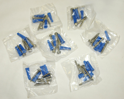 7 Sets Stainless Steel Screws and Anchors