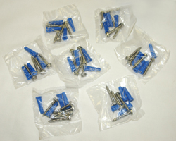 7 Sets Stainless Steel Screws and Anchors - Click Image to Close