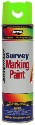 Aervoe Survey Marking Paint Flo Green, 20 oz Cans (Case of 12)