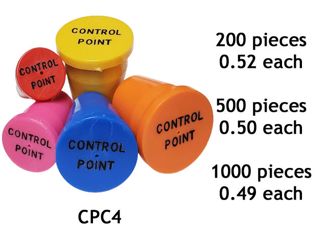 Plastic Marker Black Letters for 1/2" Rebar or 3/4" Pipe