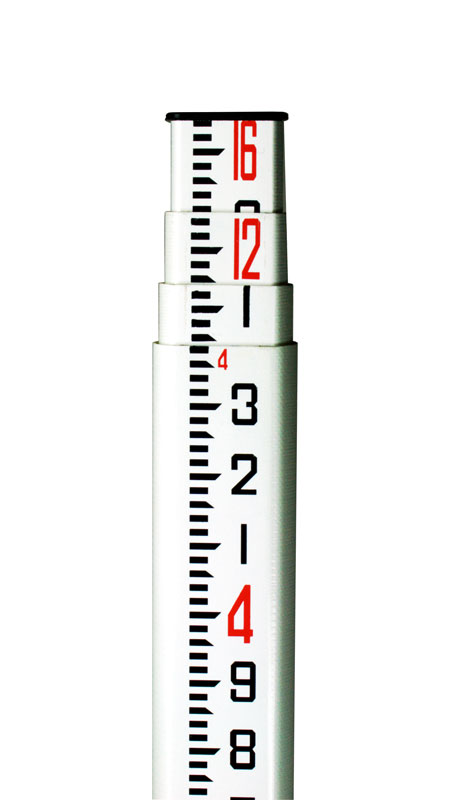 Dutch Hill Fiberglass Leveling Rod 16ft Feet Tenths/100ths Scale - Click Image to Close