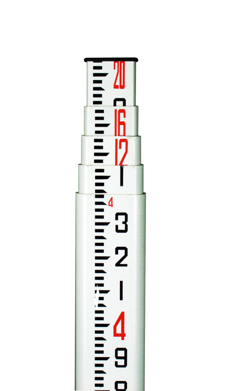 Dutch Hill Fiberglass Leveling Rod 20ft Feet Tenths/100ths Scale - Click Image to Close