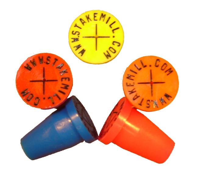 1/2 Inch Rebar Cap #4 Cross Hair