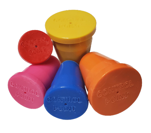 Plastic Marker for 5/8" Rebar or 1" Pipe SBL625 - Click Image to Close