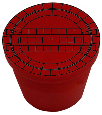 Laser Printed 3/4" Plastic Rebar Cap Black Stamping