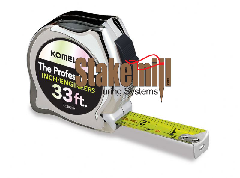 Komelon 33 Ft Power Tape 8ths & 10ths 433IEHV - Click Image to Close