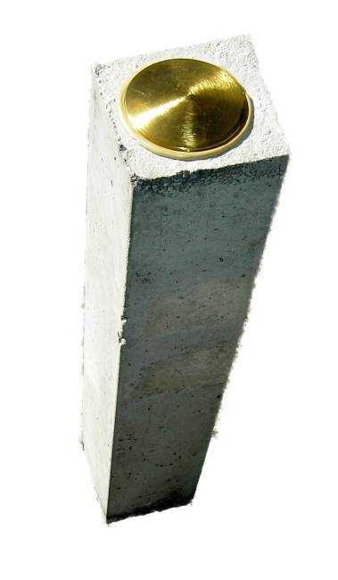 Concrete PRM monument with customer supplied cap inserted - Click Image to Close