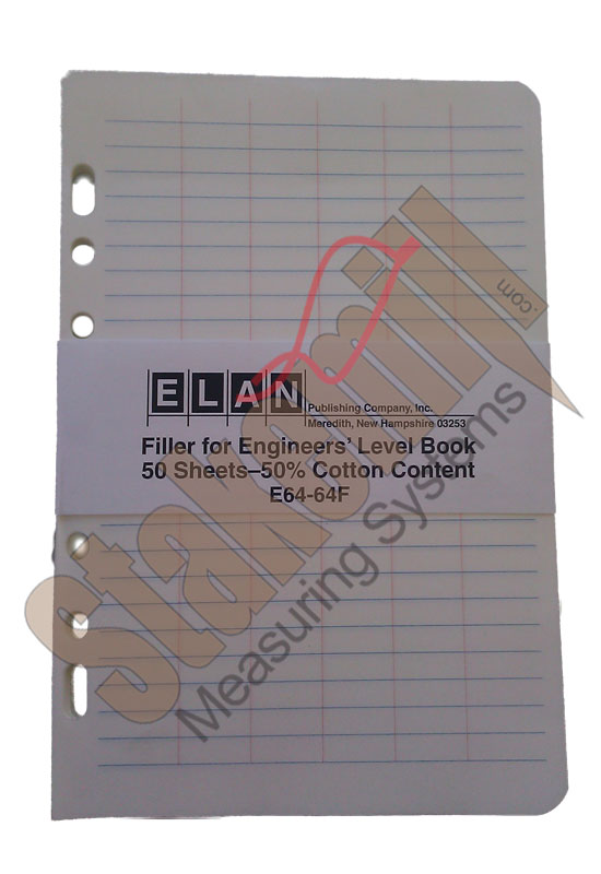 Elan E64-64 Field Book Filler Paper Universal Punch 50 pages