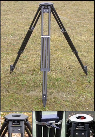 Dutch Hill GT2000CF Black Carbon Fiber Tripod Composite Head - Click Image to Close