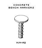 2 Inch Flat Top PRM Aluminum Benchmark Marker