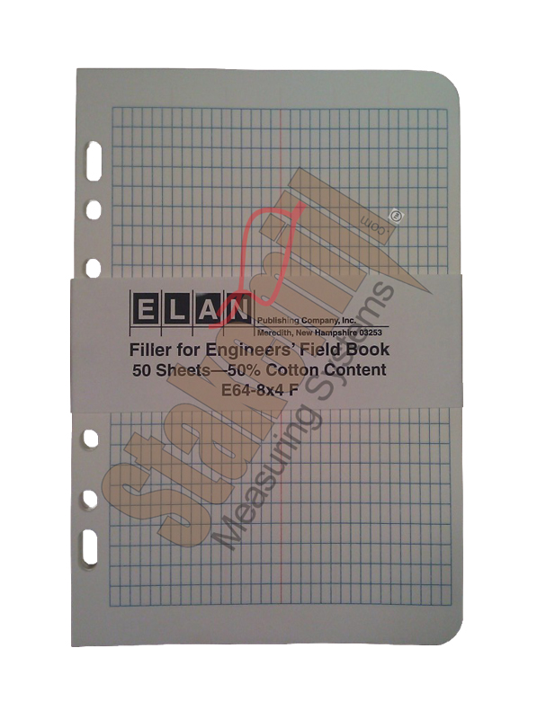 Elan E64-8x4 Field Book Filler Paper 50 pages - Click Image to Close