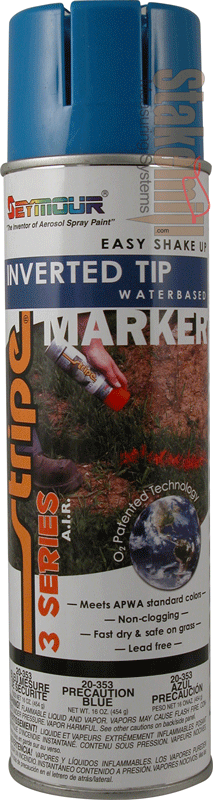 Seymour 3 Series Precaution Blue Inverted Mrkng Paint 20oz (Cse) - Click Image to Close