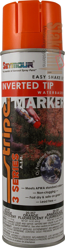 Seymour 3 Series Orange Fluorscnt Inverted Mrkng Paint 20oz(Cse) - Click Image to Close