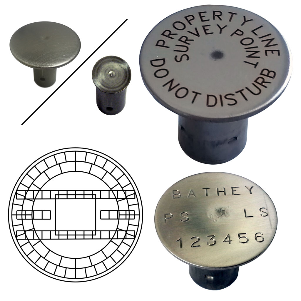 Stainless Steel 1/2" Rebar Cap - Laser Marked - 1 1/2" Top