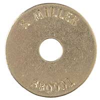 Brass 2 Inch HD Stamped Washer Disc - Click Image to Close