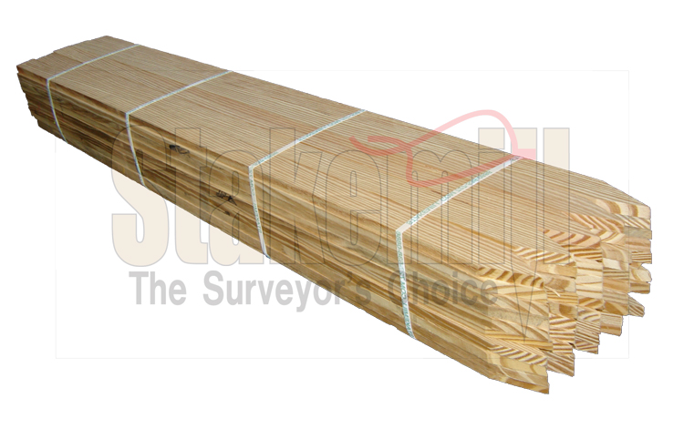 48 Inch Pine Wood Survey Lath 3/8" Thick (50 pcs)